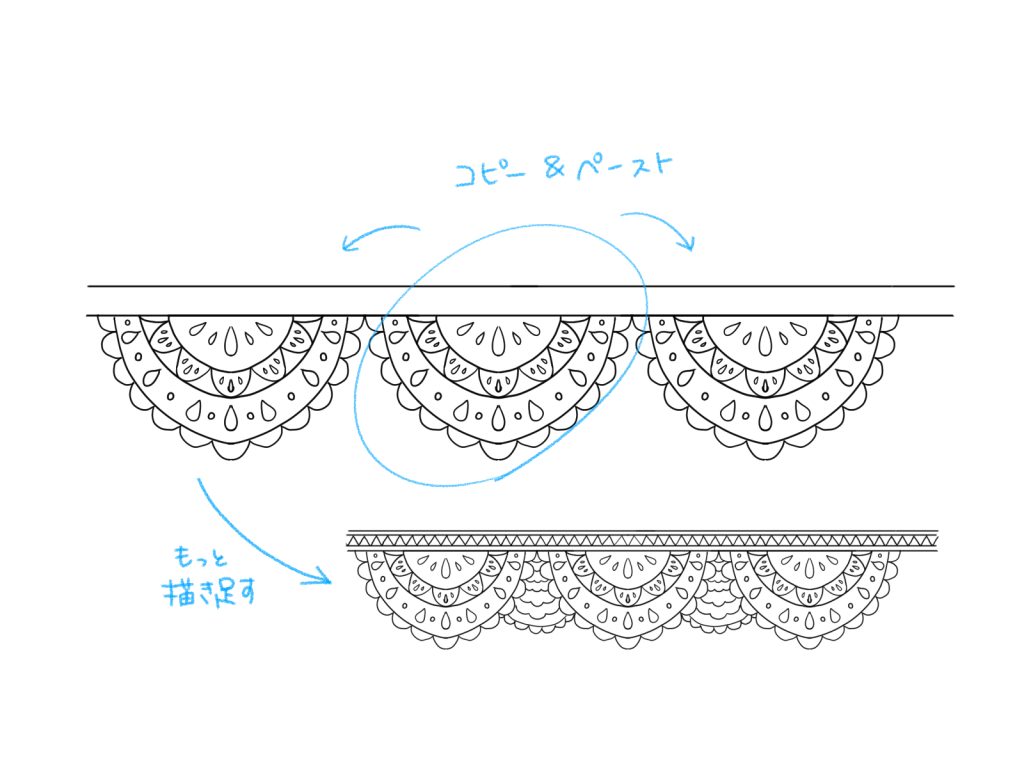 レース 模様 手書き