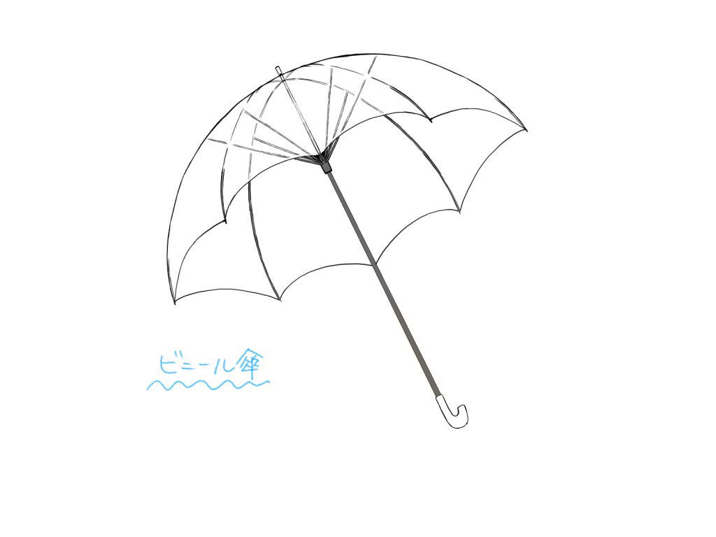 ビニール 傘 イラスト
