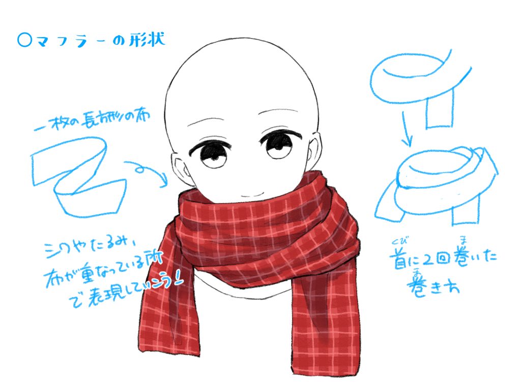 マフラー の 描き 方