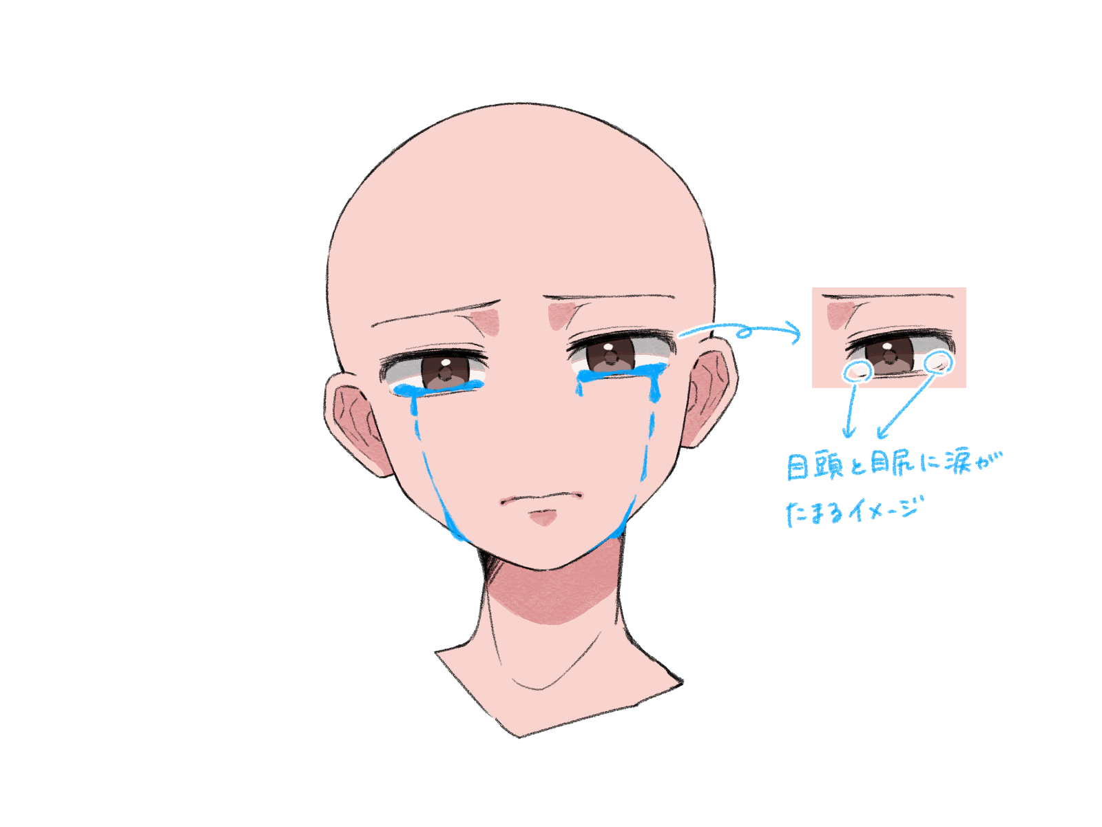 初心者も簡単!涙のイラストの描き方 - オンラインイラスト教室アタムアカデミー