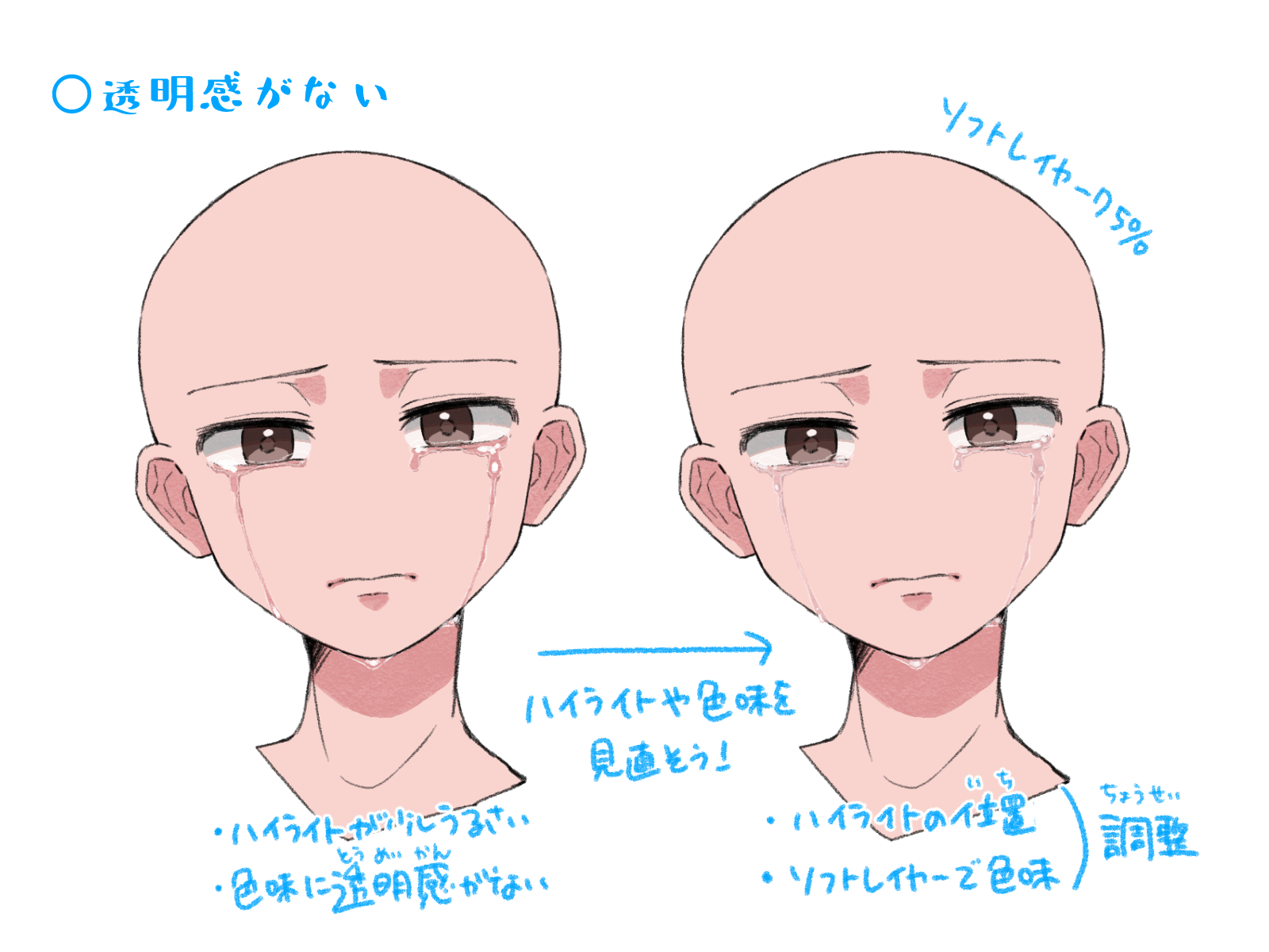 初心者も簡単!涙のイラストの描き方 - オンラインイラスト教室アタムアカデミー