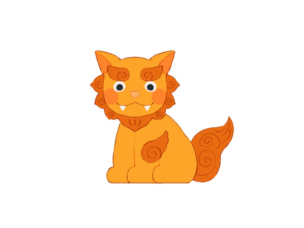 沖縄 イラスト シーサー