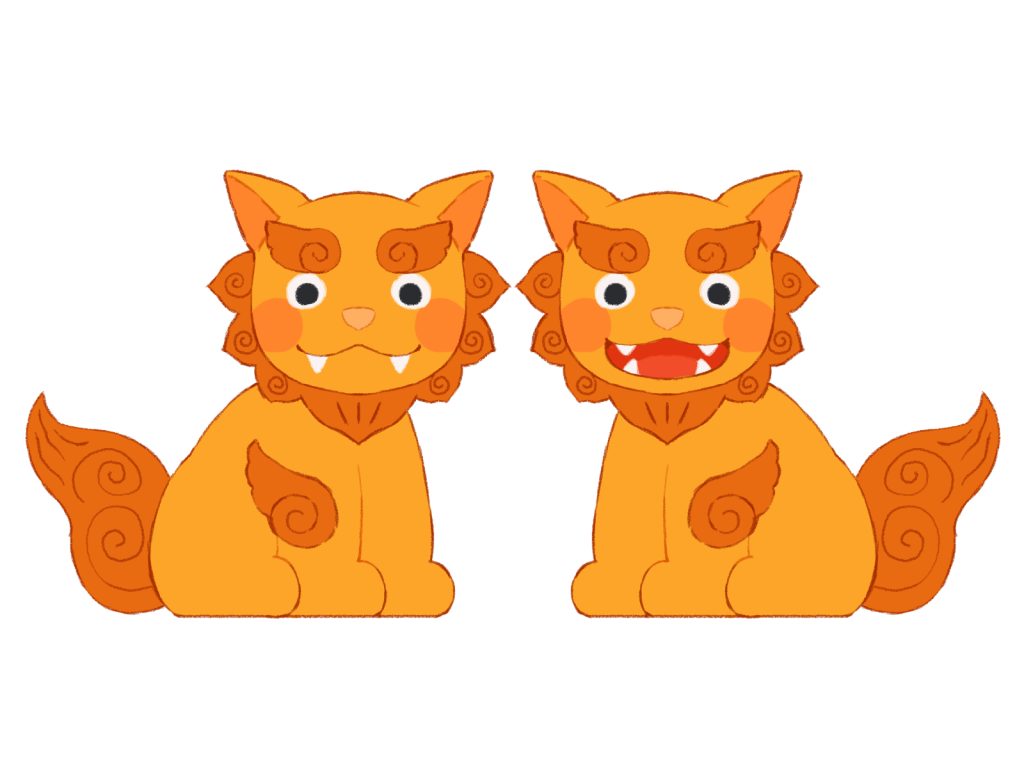 沖縄 イラスト シーサー