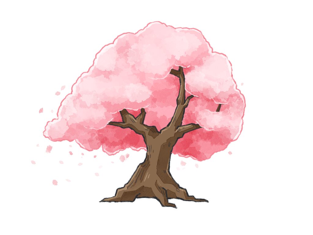 初心者も簡単！桜の木のイラストの描き方 - オンラインイラスト教室 
