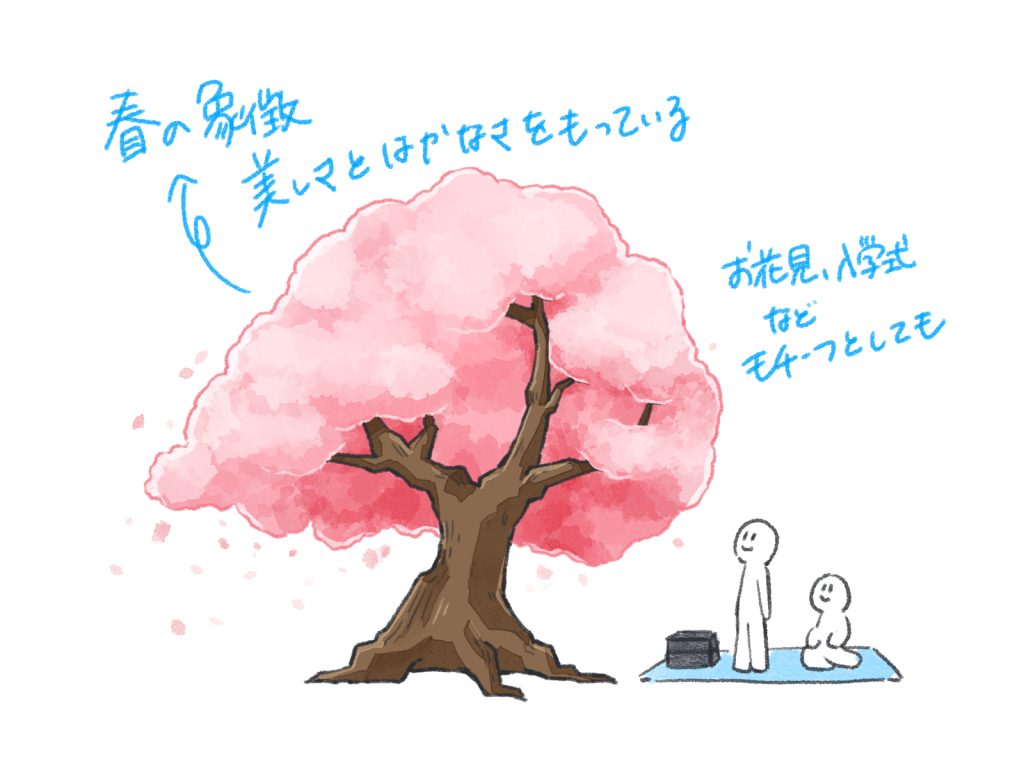 初心者も簡単！桜の木のイラストの描き方 - オンラインイラスト教室アタムアカデミー