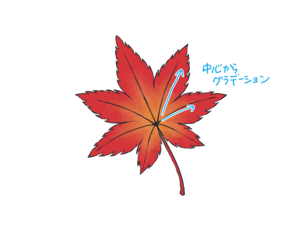 初心者も簡単！紅葉のイラストの描き方 - オンラインイラスト教室 
