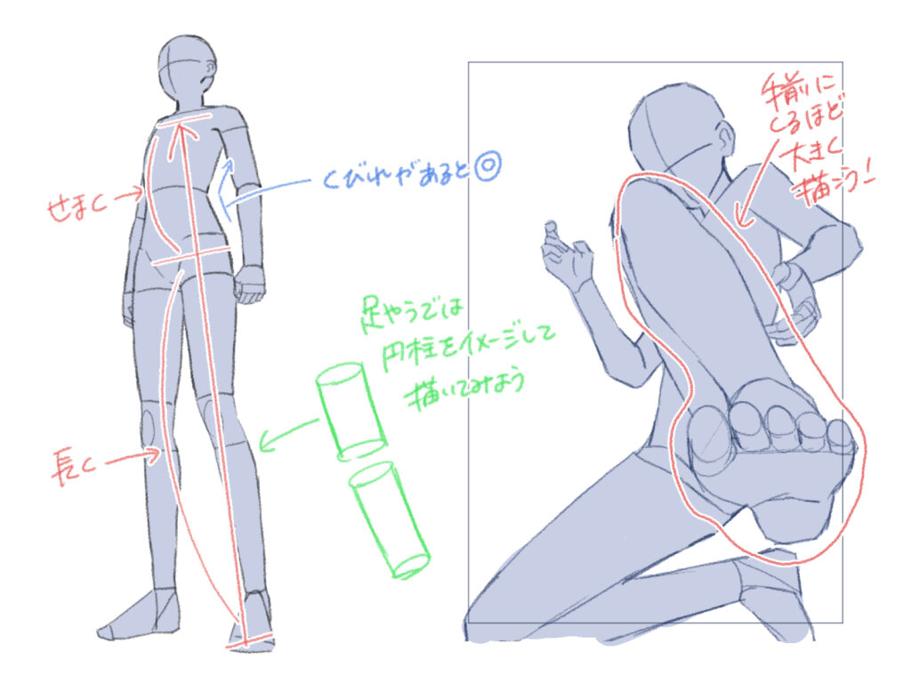 初心者も簡単！アオリ構図の描き方 - オンラインイラスト教室アタム 