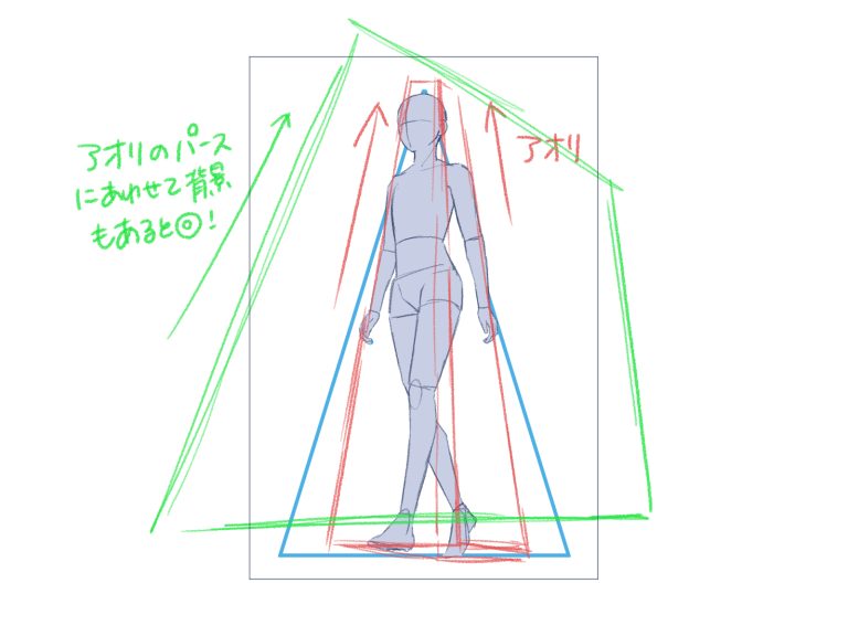 初心者も簡単！ポーズ・動作別の構図の描き方 - オンラインイラスト教 …