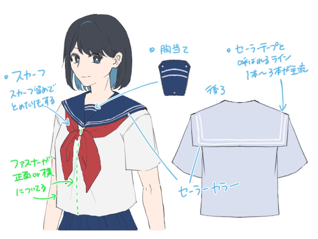 セーラー服 イラスト