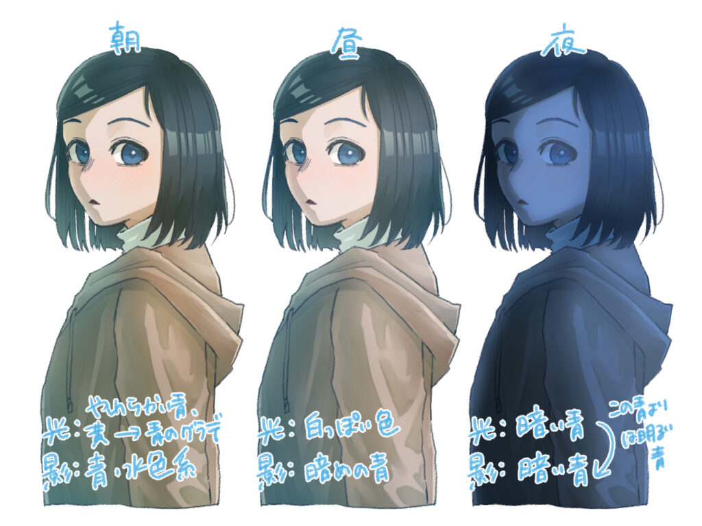 顔 影 イラスト